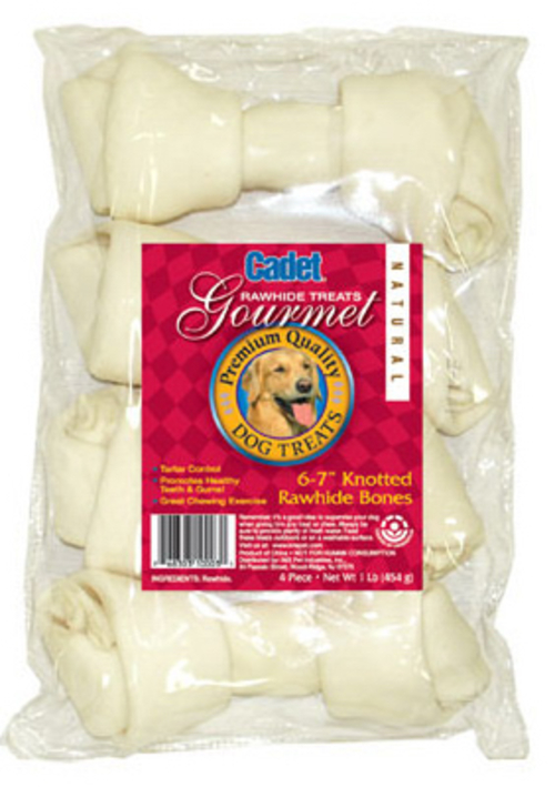IMS Trading 10003 4 Pack 6-7 in. Natural Rawhide Bone