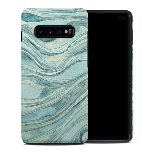 DecalGirl SGS10PHC-WAVES Samsung Galaxy S10 Plus Hybrid Case - Waves