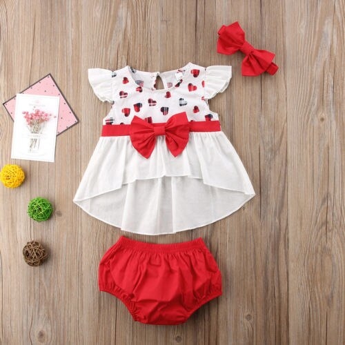 3PCS Toddler Kids Baby Girl Clothes Outfit Set