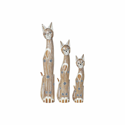 Decorative Figure DKD Home Decor 8424001848195 Natural Cats Albasia