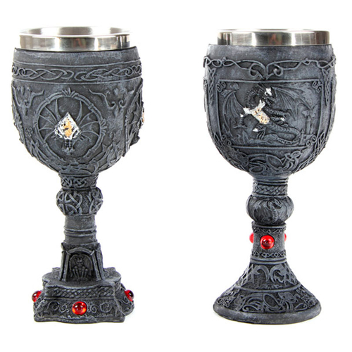 Decorative Grey Dragon Fantasy Goblet