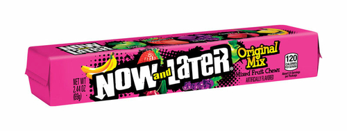 Now & Later 9707068 Mixed Fruit Chewy Candy, 2.44 oz - Case of 24