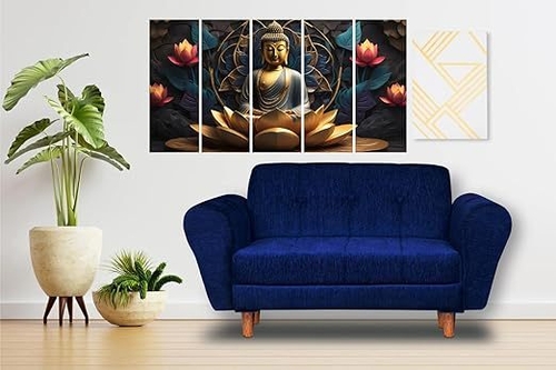 Set Of 5 Wall Painting multiple Frame For Home Decoration, Living