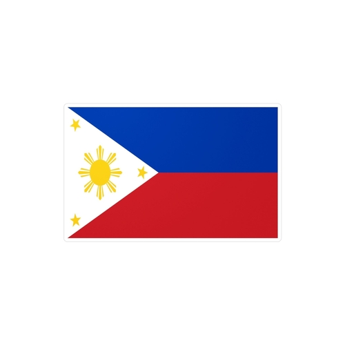 Autocollant Drapeau des Philippines en plusieurs tailles