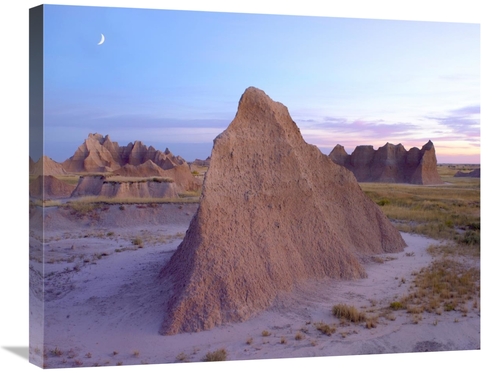 Global Gallery GCS-397114-2228-142 22 x 28 in. Crescent Moon Over Land