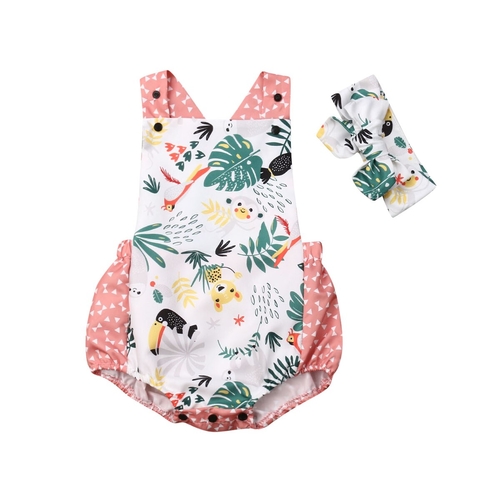 0 24M Baby Floral Bodysuit Newborn Babies Girls