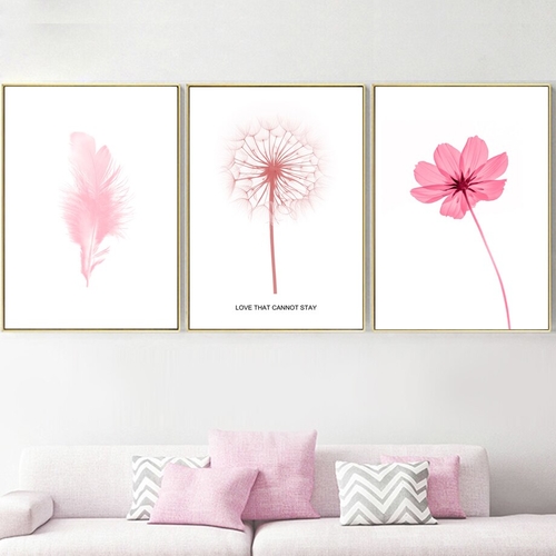 Pink Flower Feather Dandelion Landscape