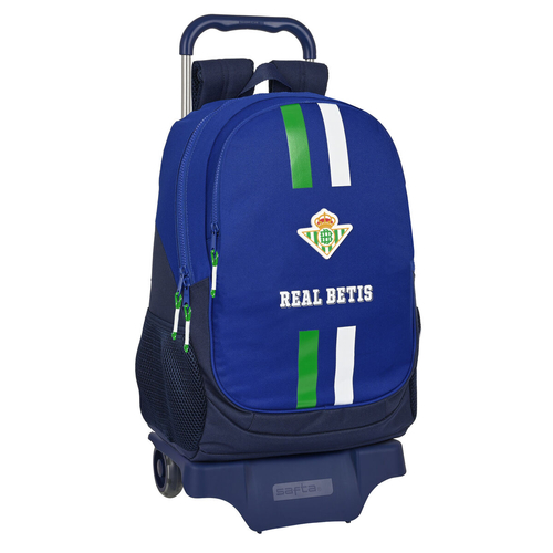 School Rucksack with Wheels Real Betis Balompié Blue 16 L