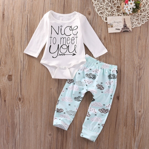 2017 Autumn New Baby Girls Clothes Newborns Long