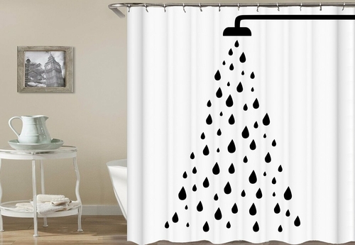 Shower Head Shower Curtain