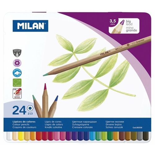 Colouring pencils Milan Multicolour 24 Pieces