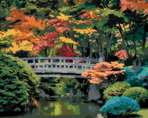 Zuty - Paint by Numbers - JAPANESE GARDEN (DENNIS FRATES), 40x50 cm