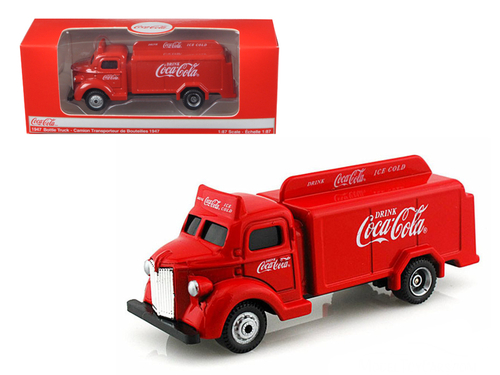 1947 Coca Cola Delivery Bottle Truck Red 1/87 Diecast Model by