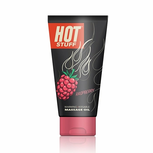 Hot Stuff Warming Massage Oil - Raspberry- 6 Fl. Oz. Tube