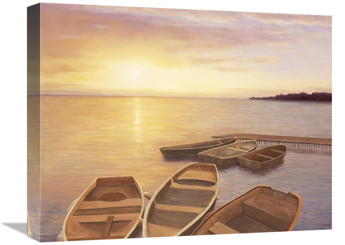 Global Gallery GCS-130657-1620-142 16 x 20 in. Boats At Dock Art Print