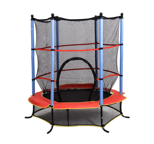 55-Inch Children Trampoline with Safety Enclosure Net All in 1 Set