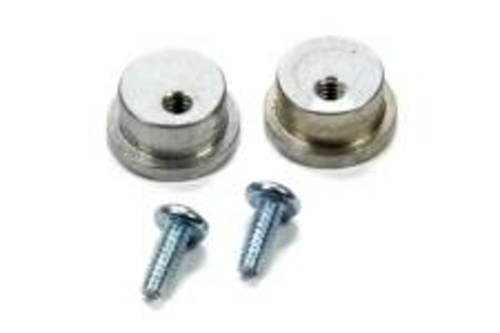 Hardware Helmet Tear Off Post Aluminum Buttons, Natural - Set of 2