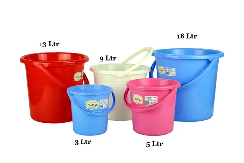 Premium Plastic Buckets Set of 5