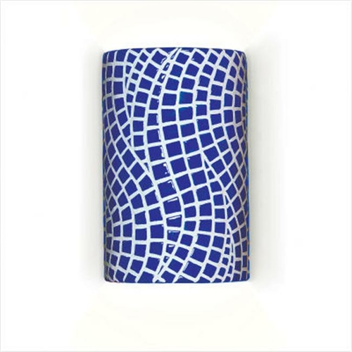 A19 M20302-CB Channels Wall Sconce Cobalt Blue - Cobalt Blue - Mosaic 