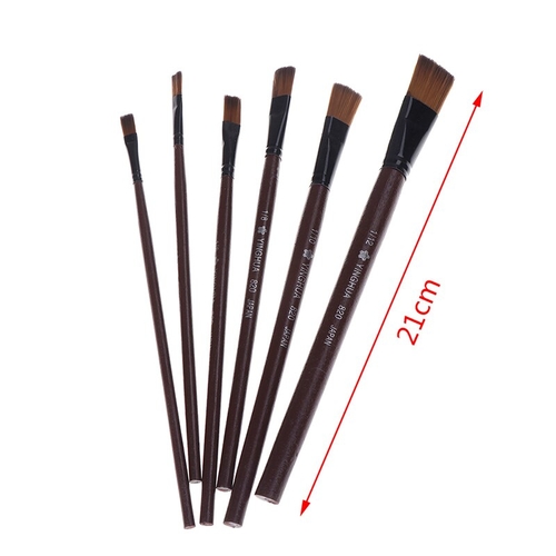 6pcs/set Artist Brushes Oil Paint Brush Painting
