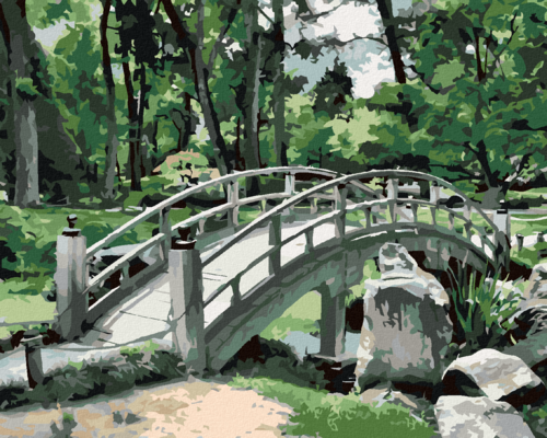 Paint by Numbers - JAPAN BRIDGE BY THE FOREST