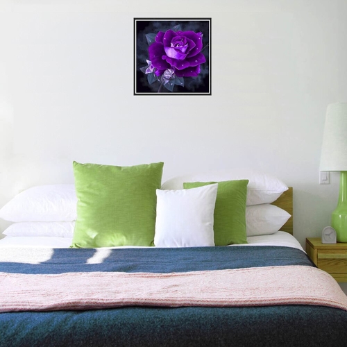 30*30cm Mosaic Embroidery Cross Stitch Flowers