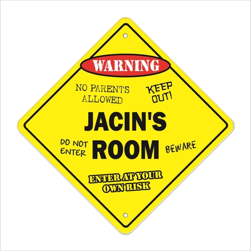 SignMission X-Jacins Room 12 x 12 in. Crossing Zone Xing Room Sign - J