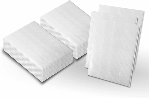 Pack of 1000 White Poly Bubble mailers 10.5 x 16 Padded envelopes 10