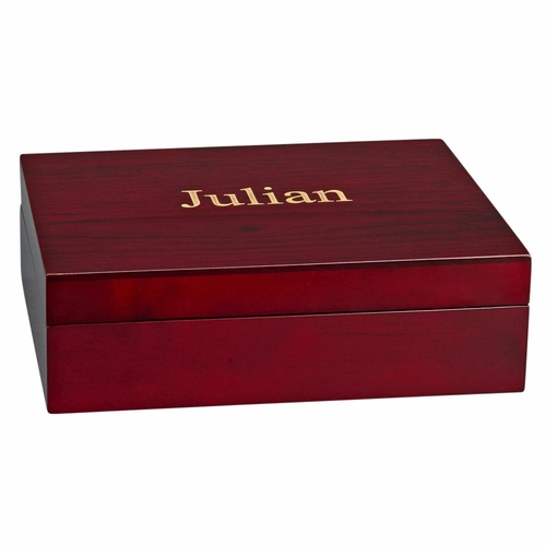 Creative Gifts International 069871 6.5 in. Julian Wood Box with Green