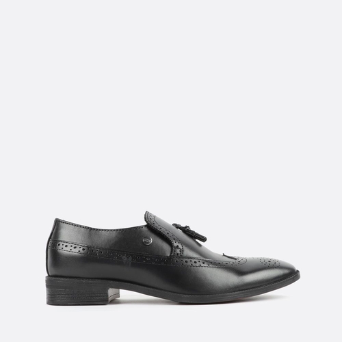 Men Bow Design Formal Shoes (Size-9) (Color-BLACK)