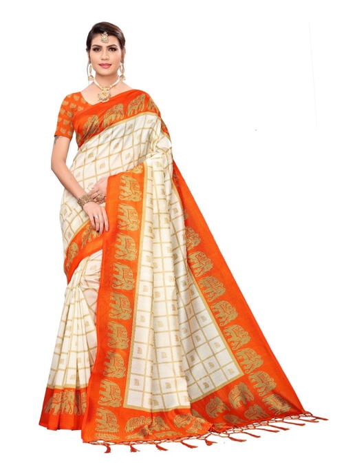 Generic Women's Art silk With Tassels Saree