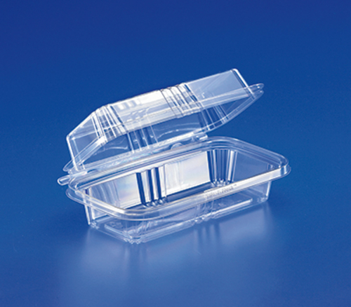 Inline TS202 8 in. Hoagie & Sub Hinged Rectangle Food Container, C