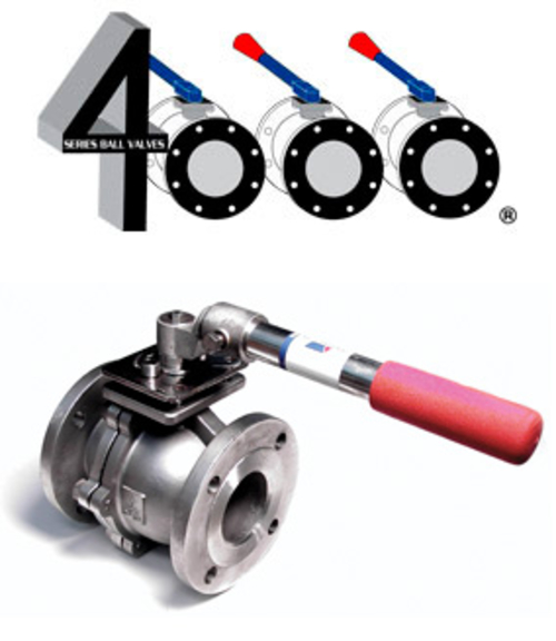 American Valve 4001 2 1-2 2.5 in. 316 Stainless Steel Flanged Ball Val