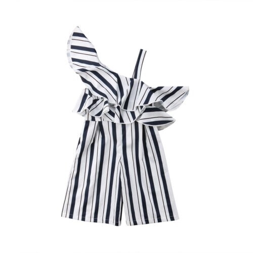 Baby Girl One Shoulder Romper Jumpsuit Long