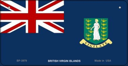 Smart Blonde BP-3979 3 x 6 in. British Virgin Island Flag Novelty Meta