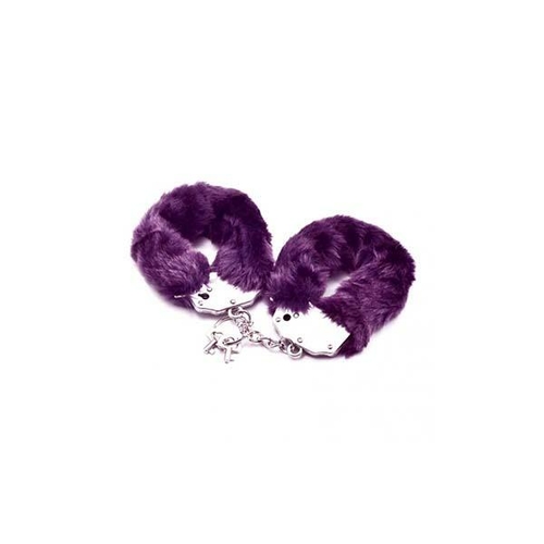 Fetish Pleasure Fluffy Hand Cuffs Purple