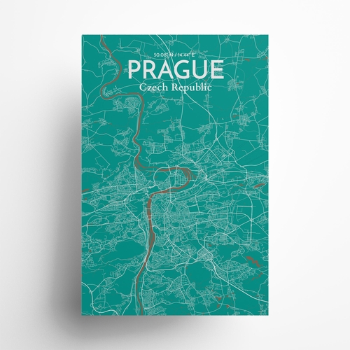 Prague City Map Poster