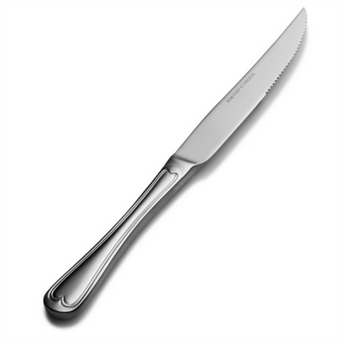 Bon Chef S615 Victoria Euro Solid Handle Steak Knife, Pack of 12