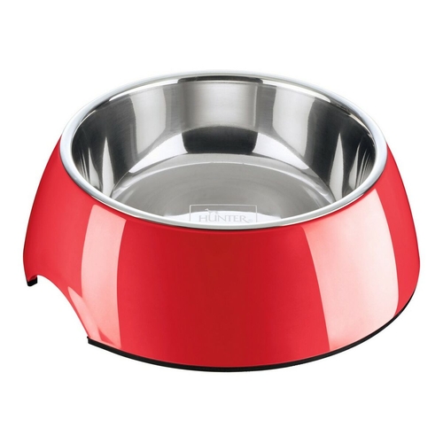Dog Feeder Hunter Stainless steel Melamin Red (22 x 22 x 11,5 cm)
