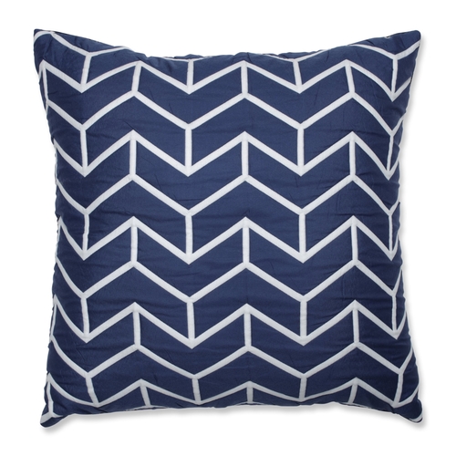 Pillow Perfect 622965 Indoor Wingtip Navy 18 in. Throw Pillow - Blue