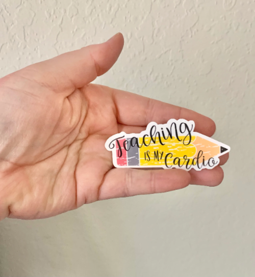 Cardio- Teacher Sticker/Magnet