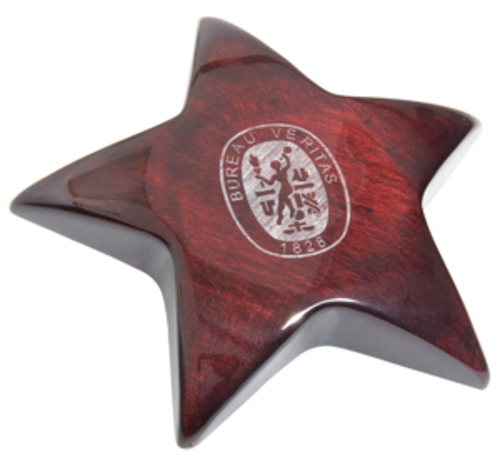 Chass 74002 Wood Star Paperwieght