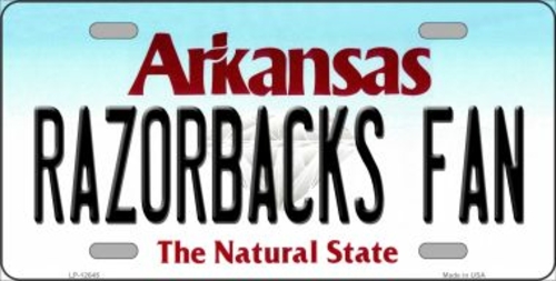 Smart Blonde LP-12645 6 x 12 in. Razorbacks Fan Novelty Metal License 