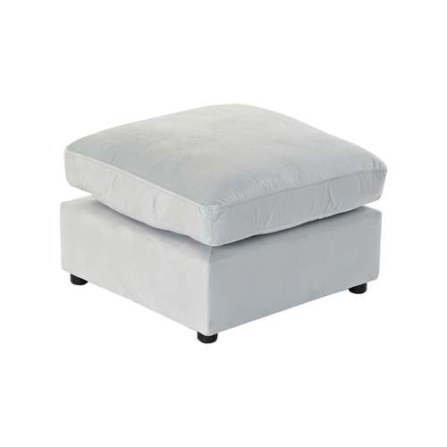Footrest DKD Home Decor Wood Polyester Celeste Modern (55 x 55 x 35