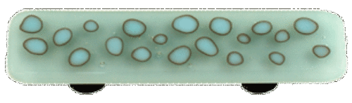 Hot Knobs HK6005-PA Reactive Clear Powder Blue Rectangle Glass Cabinet