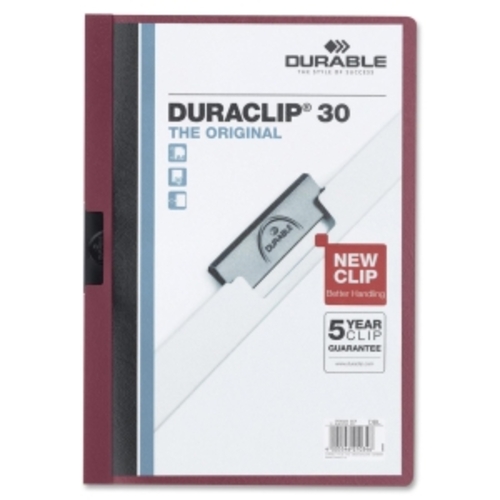 Durable Office Products 220331 Vinyl Duraclip Report Cover- Clear & Ma