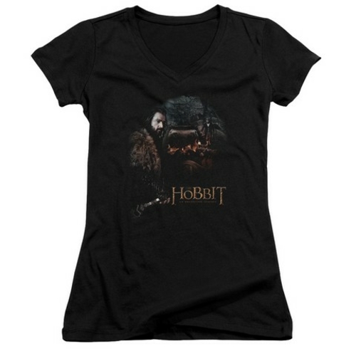 Trevco The Hobbit-Cauldron Junior V-Neck Tee, Black - 2X