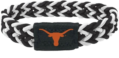 Texas Longhorns Bracelet Braided Black and White