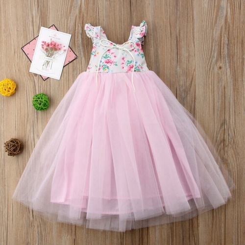 Baby Dress Flower Girl Princess Dress Solid Party