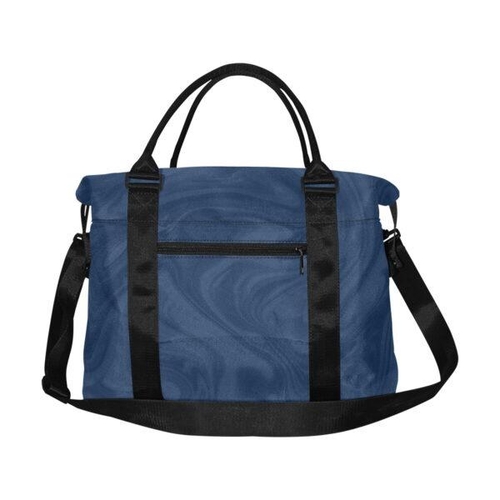 Travel Bag Blue Waves and Black Strap By HadiArts